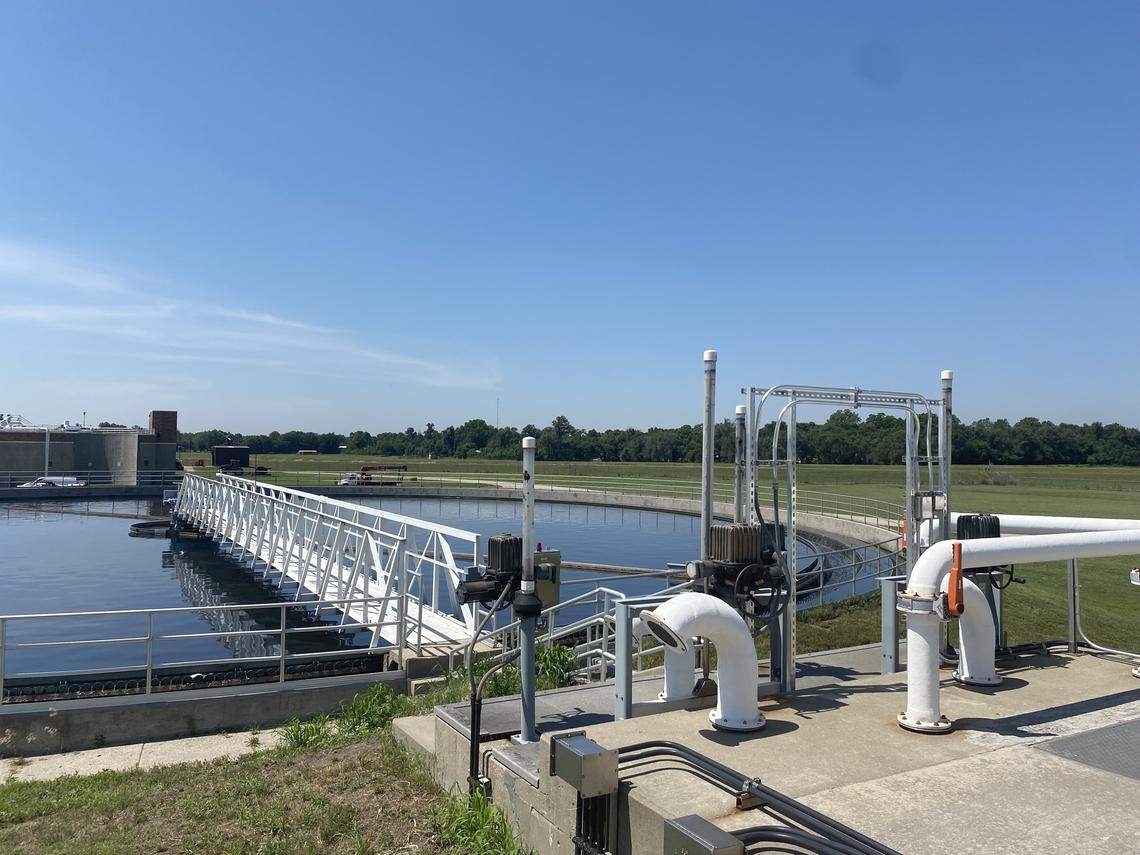 A clarifier at Plant 2 at 57th Street South and Hydraulic . Plant 2 is one of two south Wichita wastewater facilities that processes 90% of the city’s raw sewage.