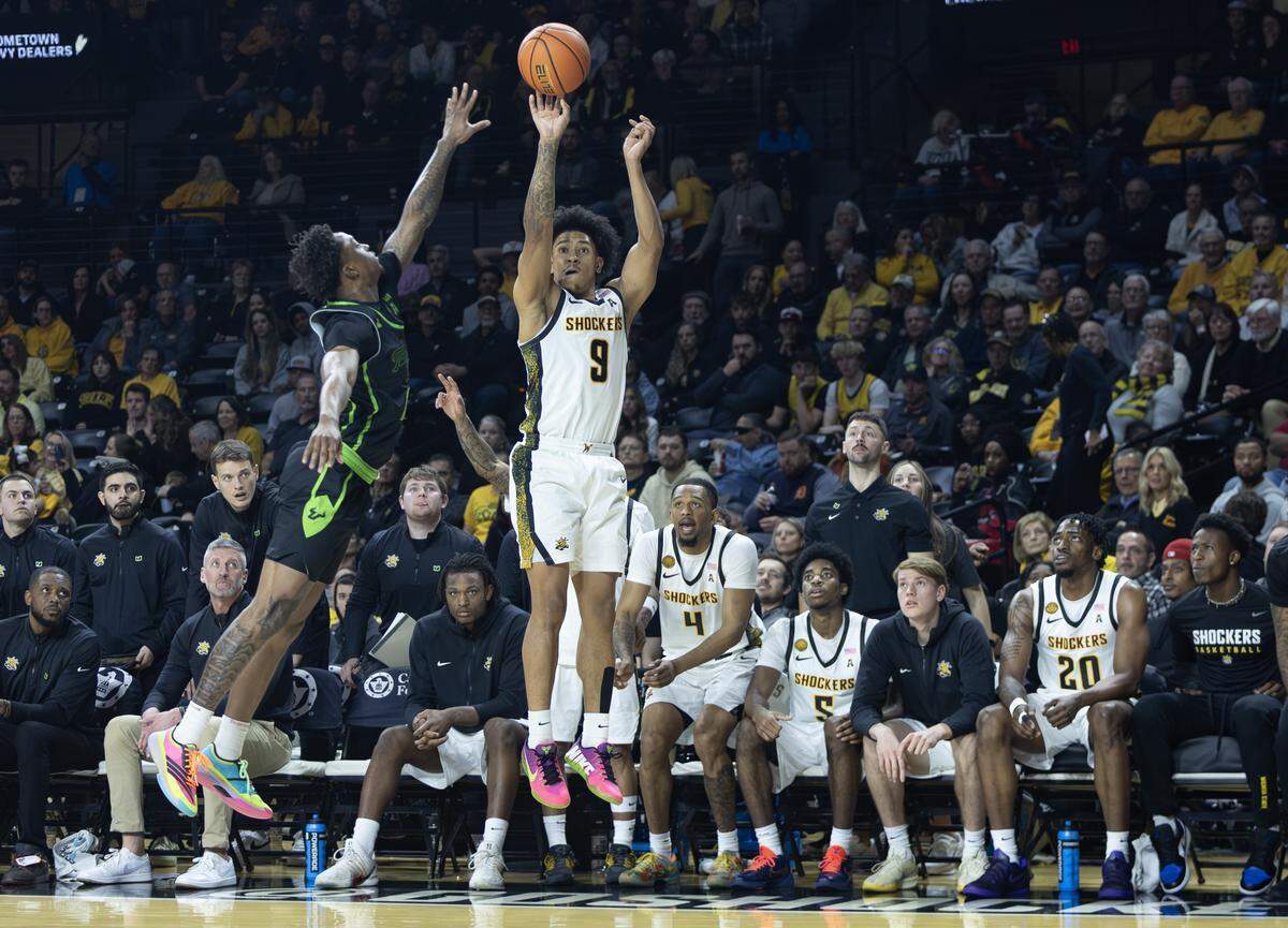 Michael Gray Jr., shoots a three pointer during the second half against South Florida at Koch Arena on Wednesday night.