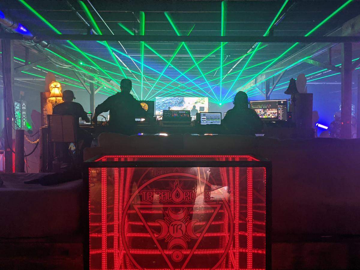 Tribal Roots’ Burning Man-inspired shows usually happen in a warehouse on South Washington.