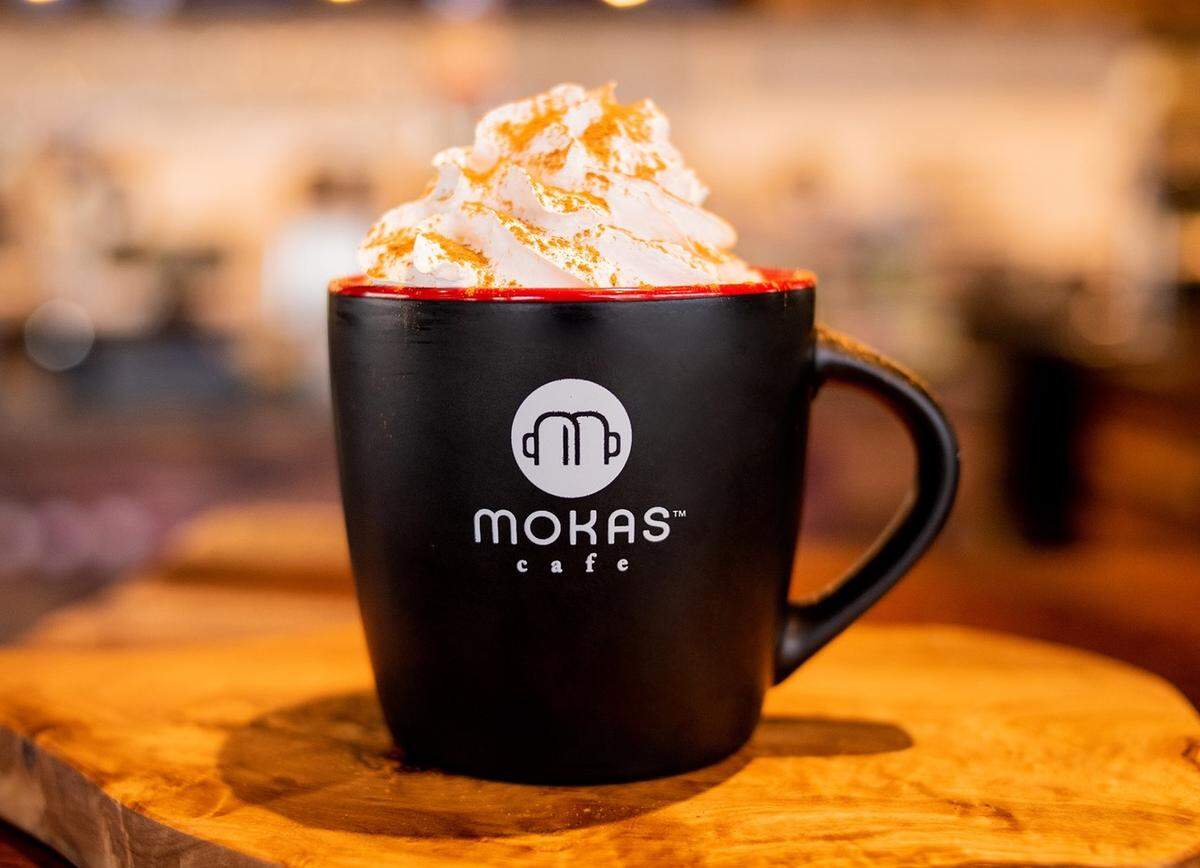 Mokas serves coffee and espresso drinks plus breakfast, lunch and dinner items.