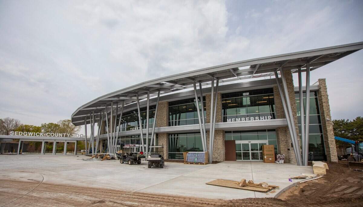 The Sedgwick County Zoo opened its new entry complex in 2021.