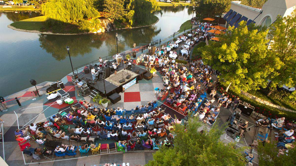 Bradley Fair’s free outdoor concert series starts back on up Thursday and continues Thursdays through the end of June.