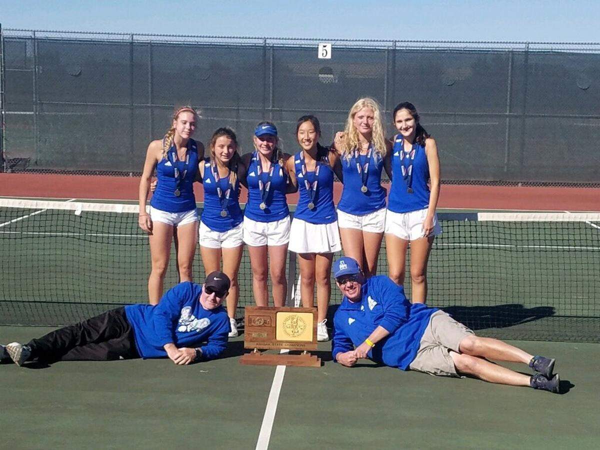 The Andover girls tennis team sent all four of its entries to the state semifinals en route to winning the Class 5A team title on Saturday.