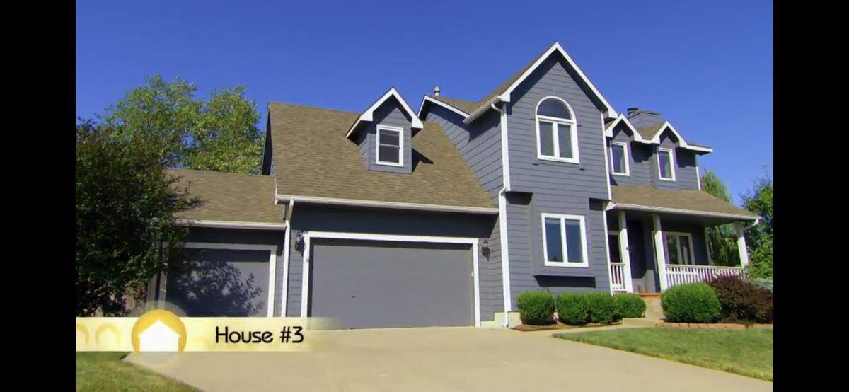 Robert and Lara Brooks choose the blue, two-story traditional on the east-side during a Thursday night episode of HGTV’s “House Hunters,” filmed in Wichita.