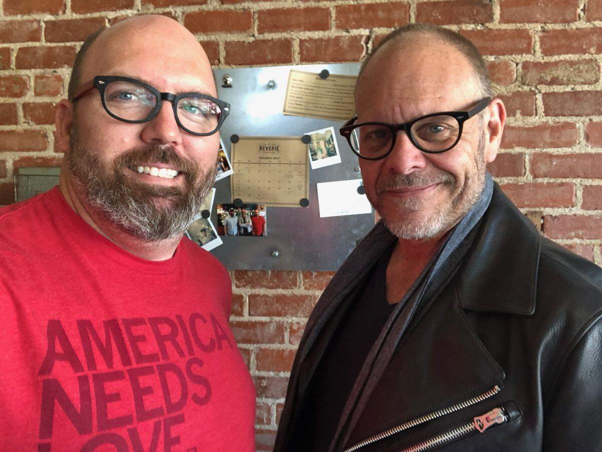 Alton Brown stopped at Reverie Coffee Roasters when he was last in town in 2017.
