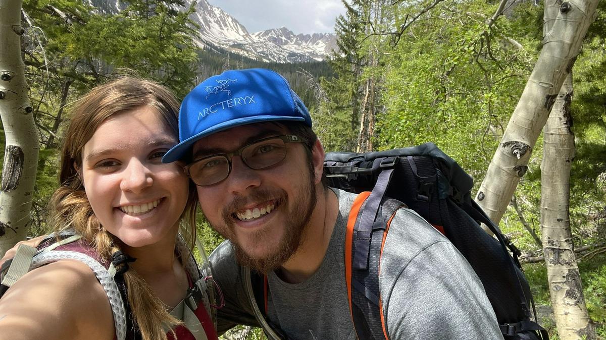Former Backwoods employee Zach Petersen, shown with his girlfriend, Brittan Schmitz, is opening Rendezvous Adventure Outfitters in part of the former Johnston’s space at the Collective.