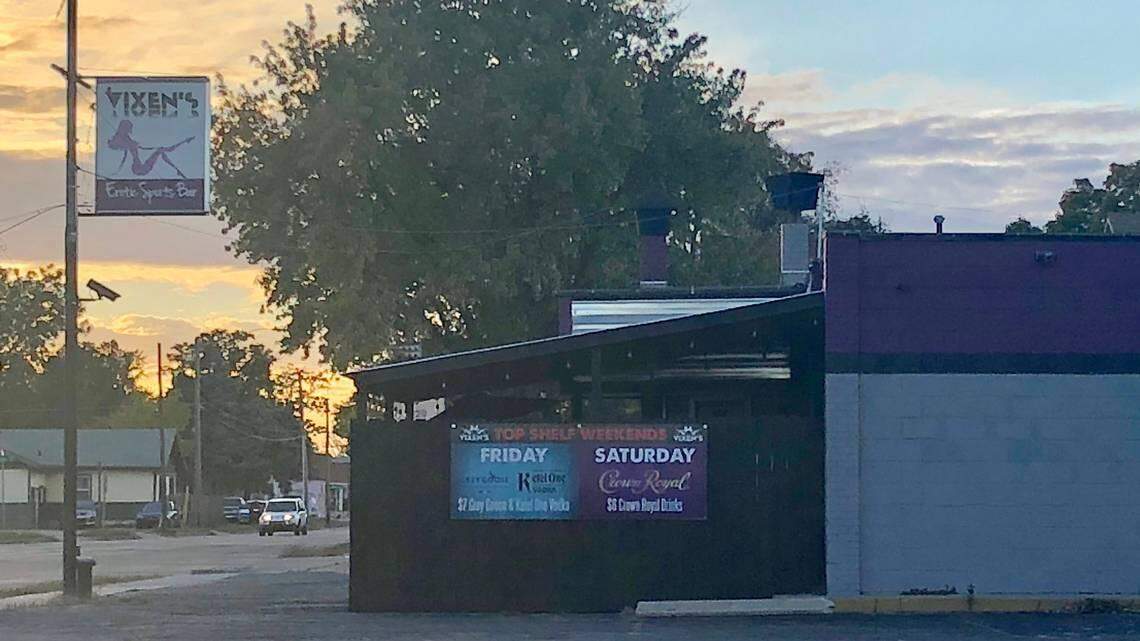 The currently closed Vixen’s Erotic Sports Bar.