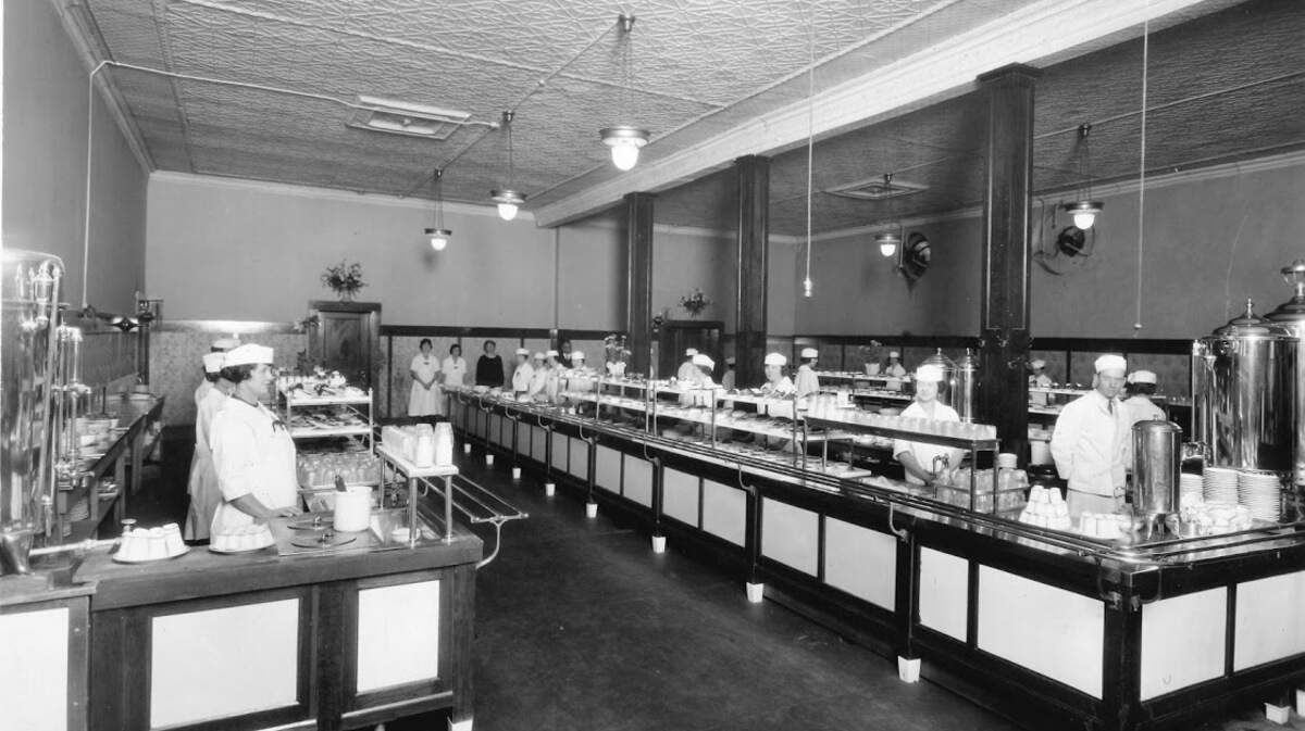 Wolf’s Cafeteria operated at Douglas and Main. It opened in 1919.