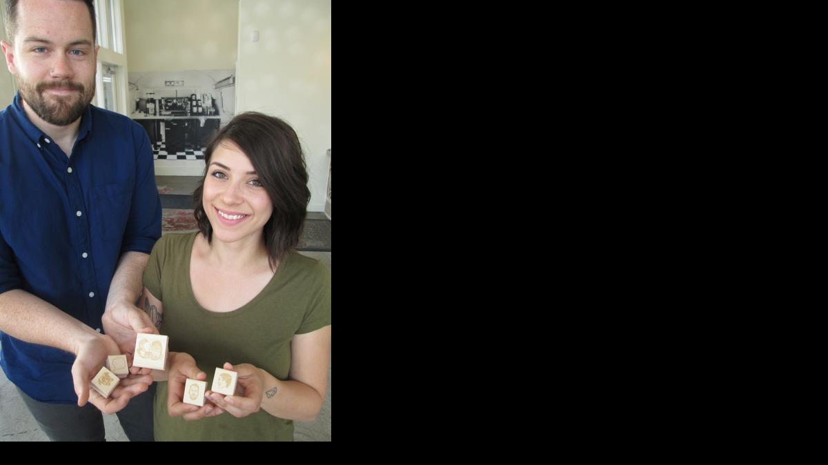 Kevin Wildt and Hannah Scott started Stamp Yo Face, which makes custom rubber stamps, earlier this year. 

