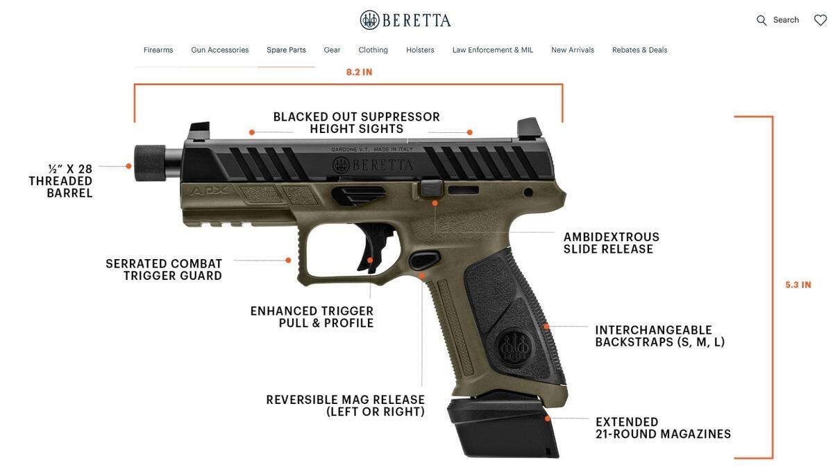The Kansas Supreme Court ruled Friday that gunmaker Beretta can’t be sued after a pistol similar to this one was involved in an accidental shooting, where an Emporia State University football player shot a teammate while stopped at a red light.