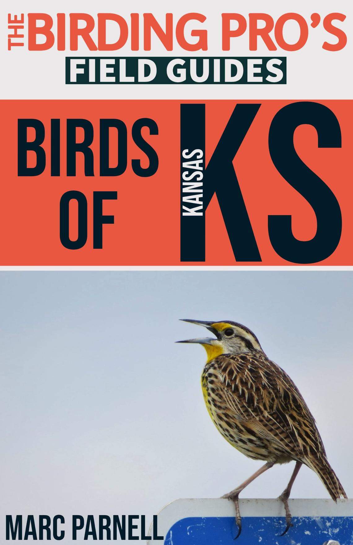 Marc Parnell’s 41st field guide in his Birding Pro’s Field Guides series focuses on Kansas and offers handy references and fun facts on the birds who call this state home.