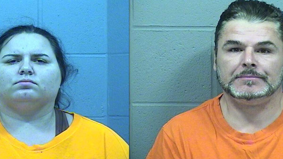 Maria Bacelan, left, and Alexandru Ion-Florin were arrested Saturday after a series of thefts at Newton’s Citizen’s State Bank location where a total of $22,600 was taken.
