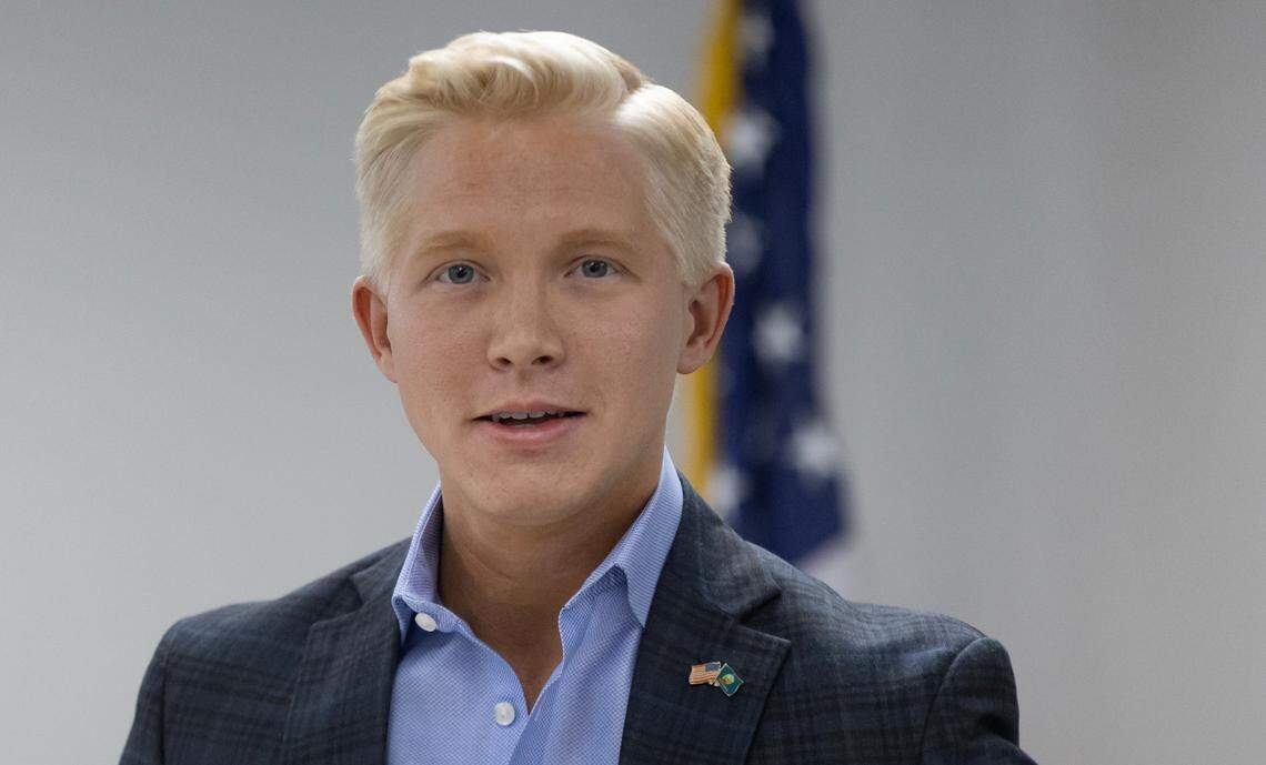 Hunter Larkin resigned as Goddard mayor last May after ethics questions were raised about his relationship with developers. Larkin was reinstalled as mayor last month after a shakeup on the Goddard City Council.