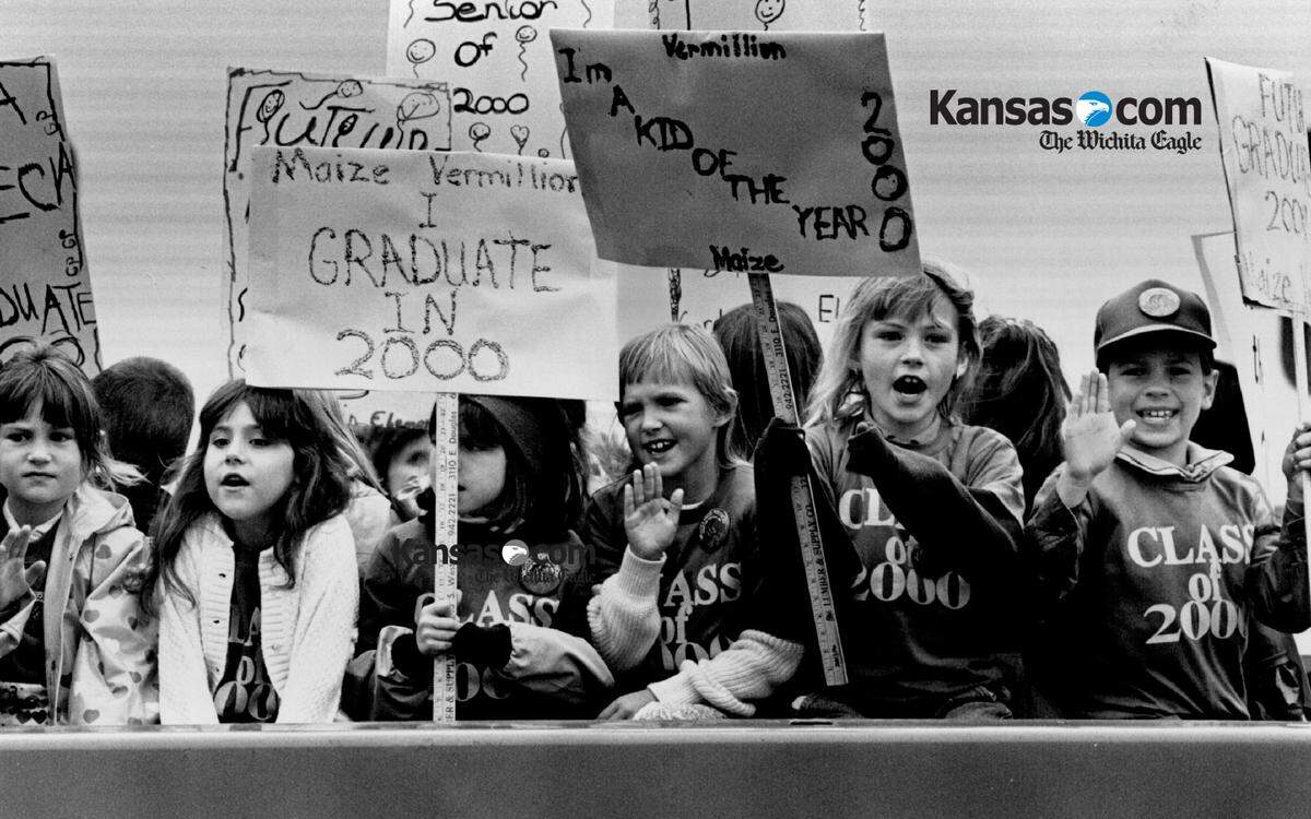 Maize Vermillion’s Class of 2000 at the Wichita River Festival, 1989.