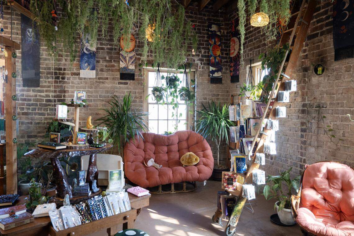 The library space within the Connect with Source store downtown is meant to be a welcoming place for customers even if they’re not purchasing anything.