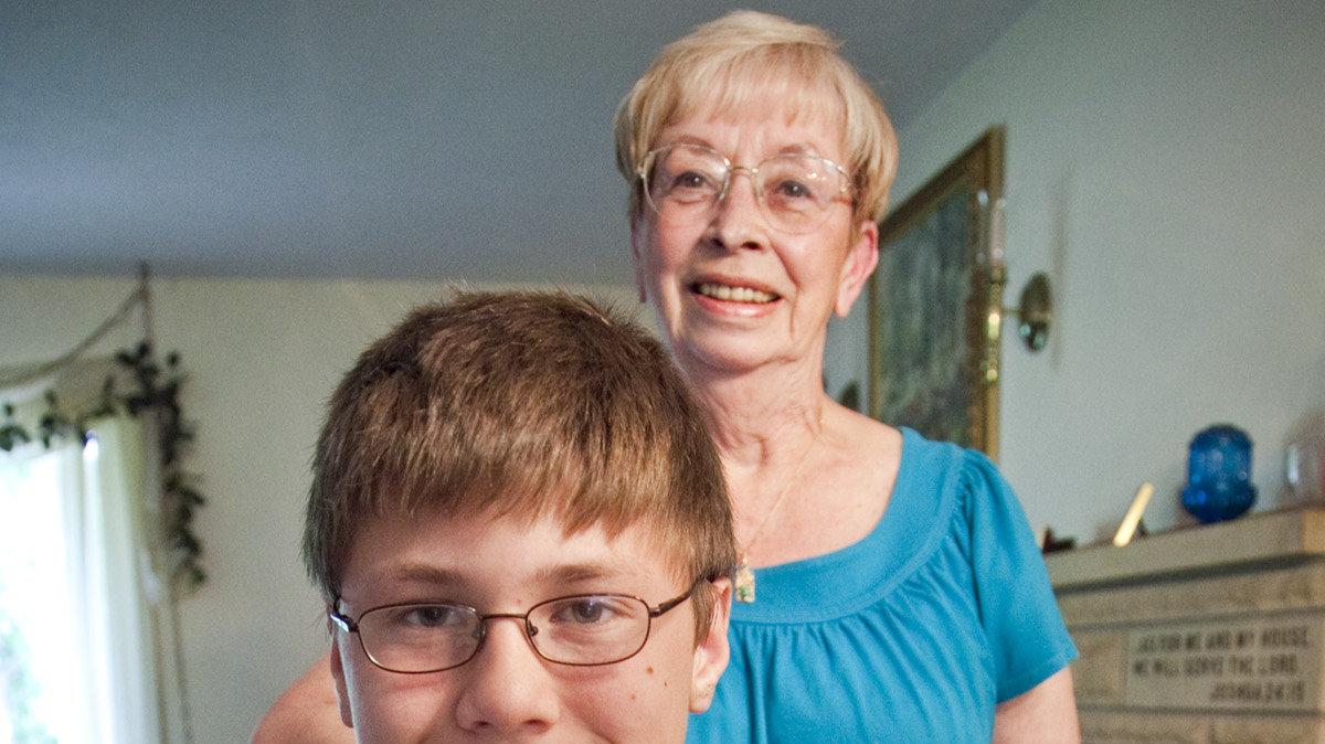 Addison Logan, 13, bought an old Polaroid camera at a garage sale Thursday, May 24, 2012, and said he opened it when he got home to discover a photograph inside. He showed it to his grandmother, Lois Logan who asked where he found the picture. Addison said, "in that old camera." Lois said, "That's your Uncle Scott and a girl he dated when he was about 17."  Scott Logan died in a car accident in 1989 when he was 29 years old. The girlfriend in the picture is Susan Ely. (May 25, 2012.)