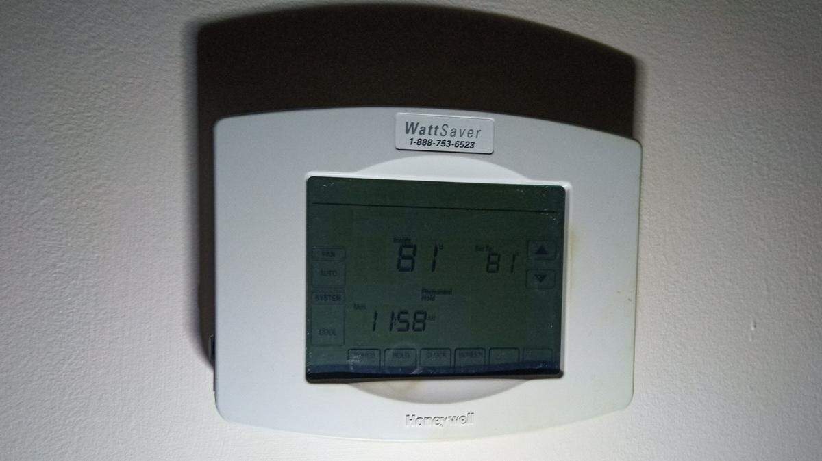 My WattSaver thermostat. You can still read it with a flashlight.
