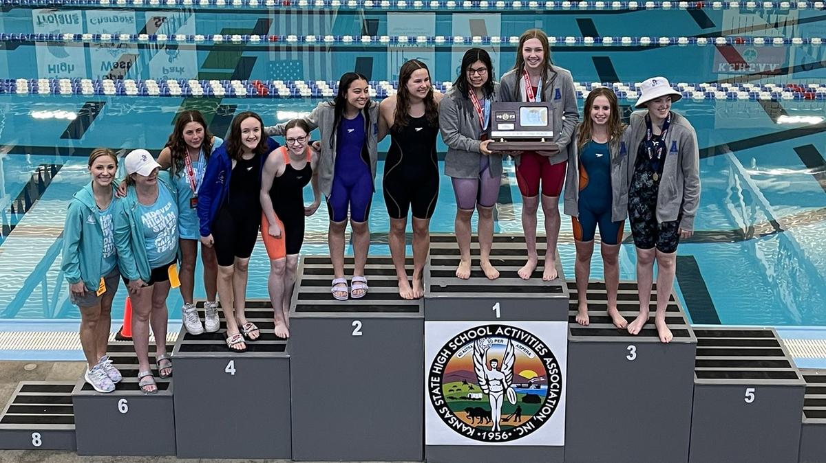 The Andover girls swimming and diving team placed third at the Class 5-1A state championships in Topeka this past weekend.