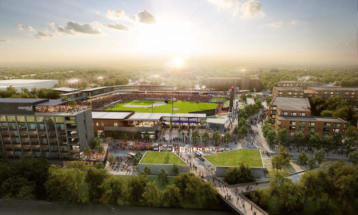 A revised deal for development around Riverfront Stadium now includes apartments instead of offices. Plans for a hotel, parking facility and riverfront improvements remain in the deal as well.