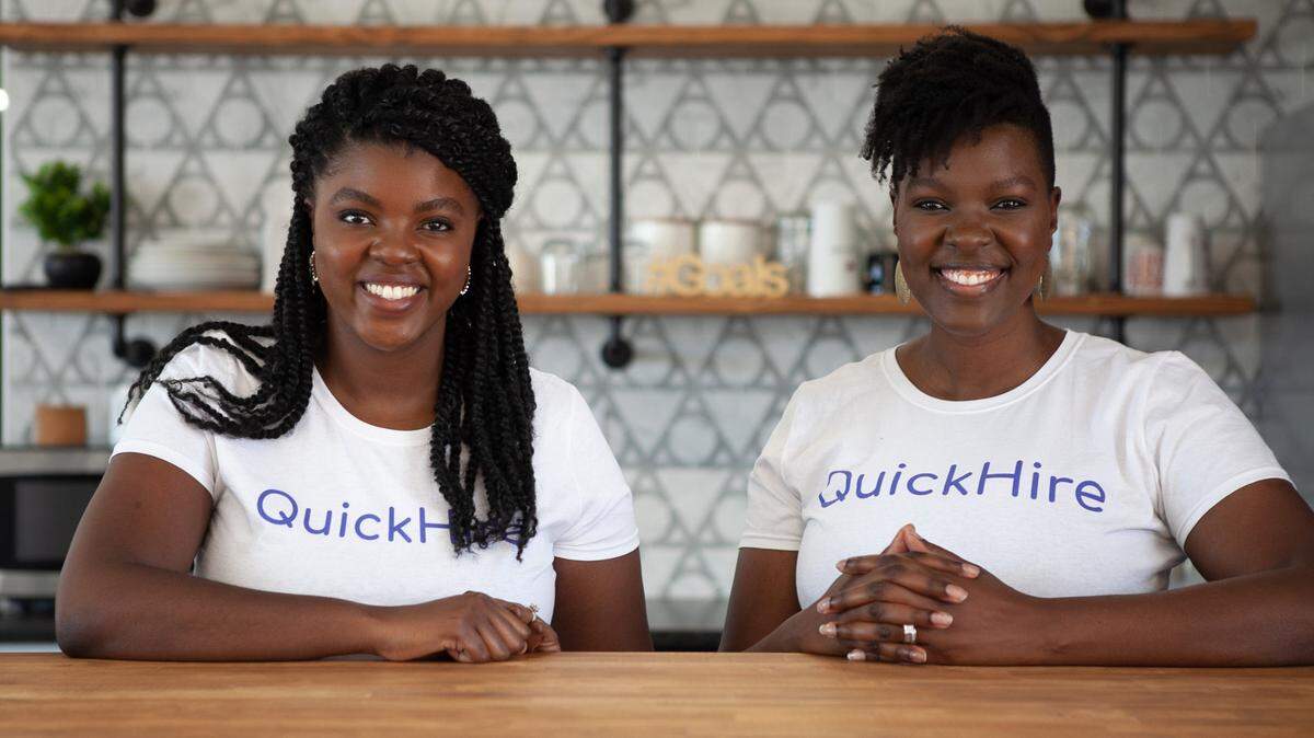 QuickHire co-founders Angela Muhwezi-Hall (left) and Deborah Gladney.