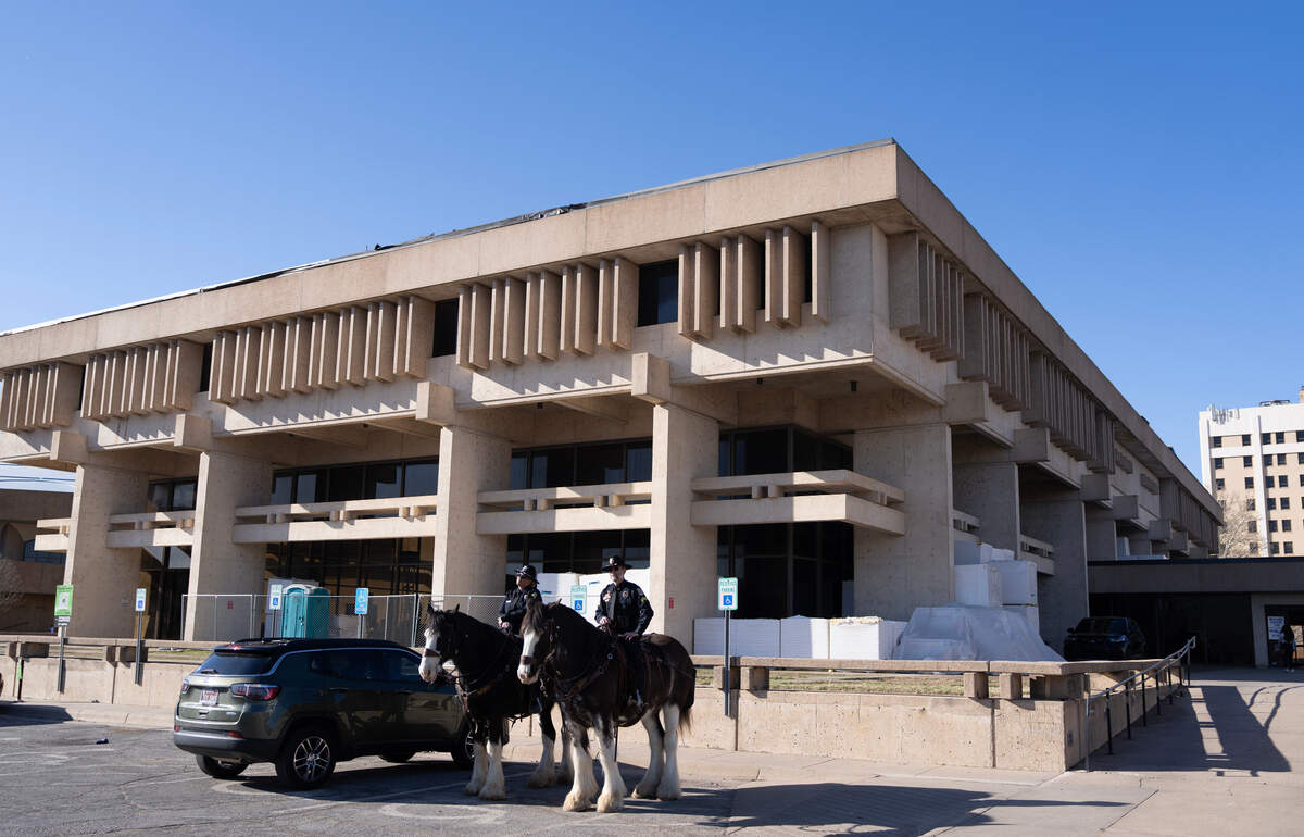 The former downtown library during the mayor’s state of the city address earlier this year.