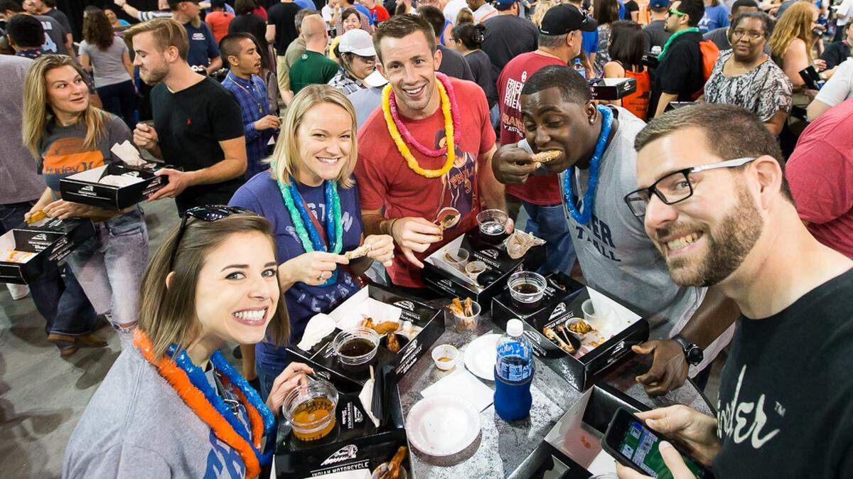 Intrust Bank Arena is preparing for a crowd of 2,000 for its fourth annual Wingapalooza event on Saturday.