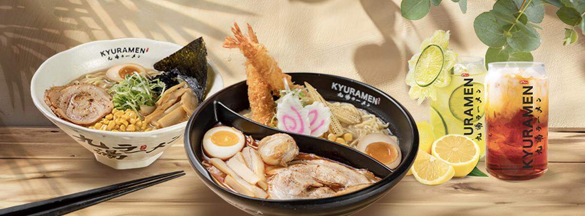 Some of the dishes served at Kyurman, which features ramen soup, appetizers and more.
