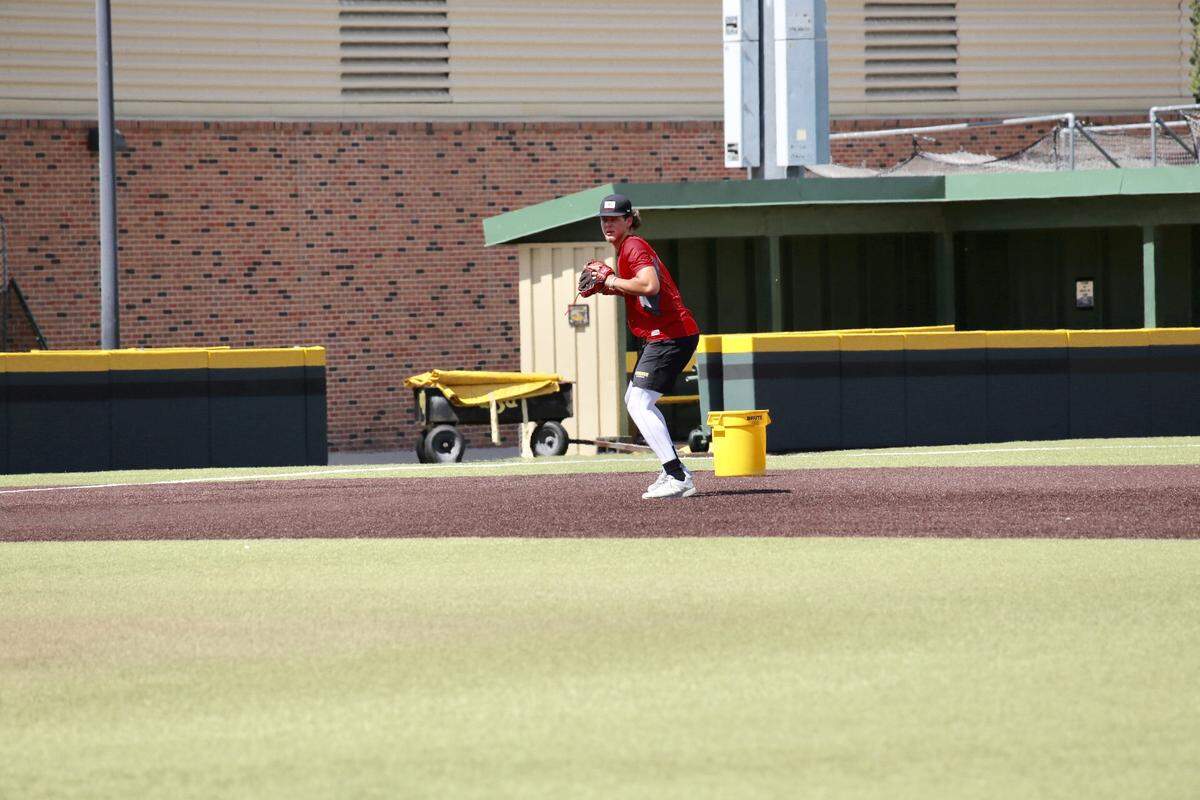 Former WSU star Alec Bohm, the No. 3 draft pick by the Philadelphia Phillies in this summer’s MLB Draft, returned to WSU to practice with the team during fall workouts.