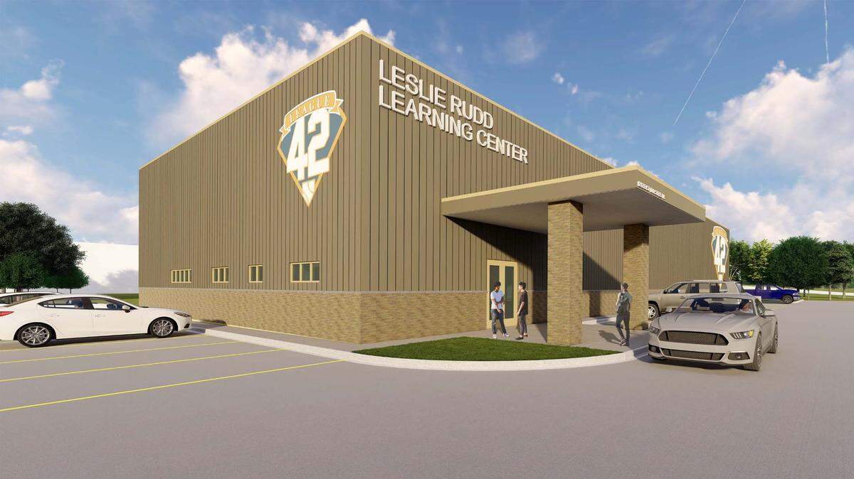 A rendering of the after-school tutoring education center for League 42 players.