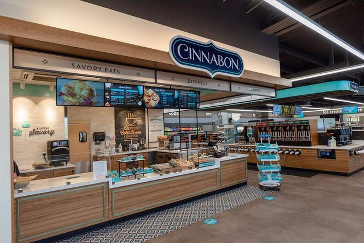 The new Cinnabon cafe inside the Kwik Shop at Central and West serves more than just cinnamon rolls.
