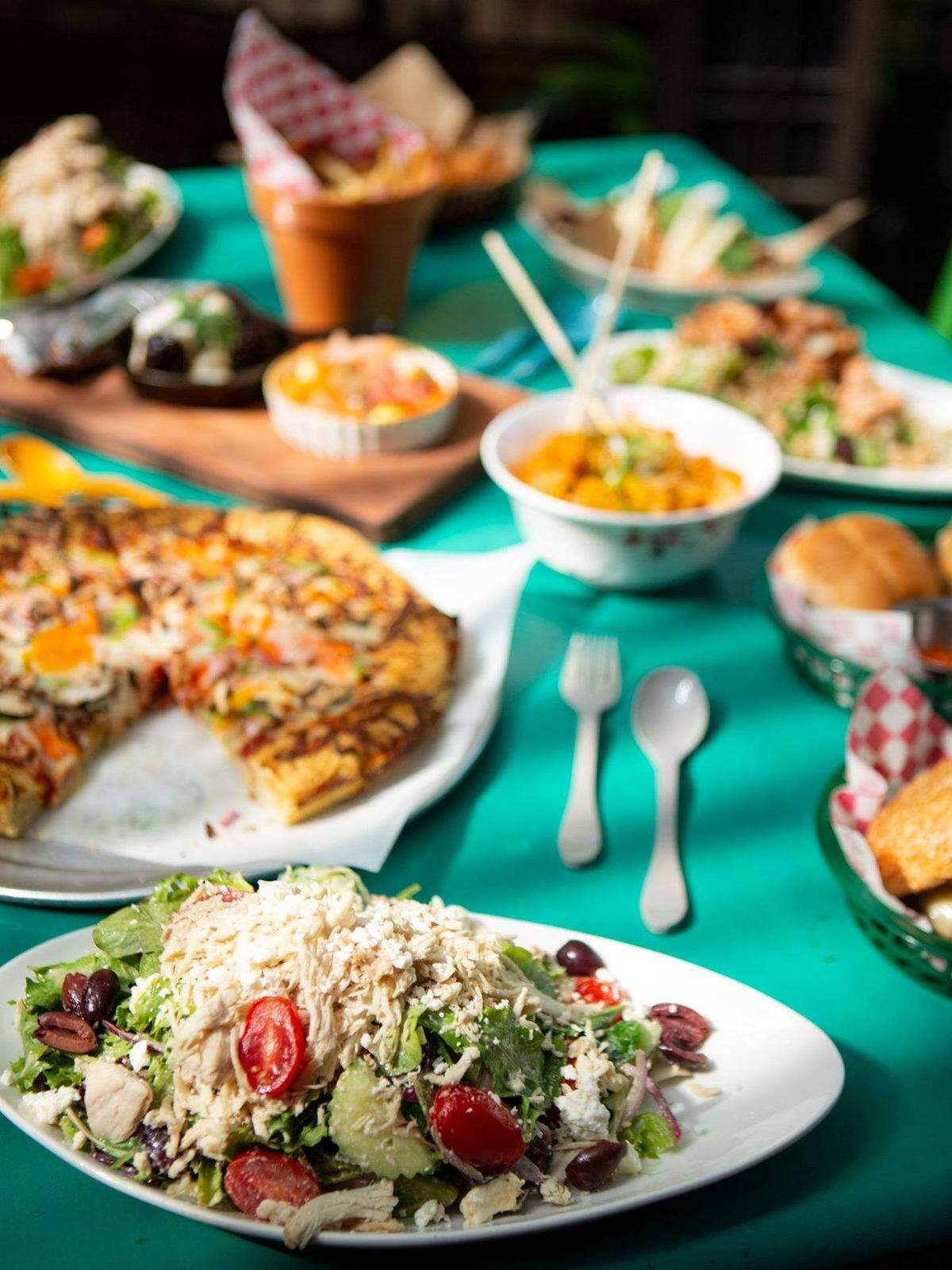 An array of dishes on the new menu at Public at the Brickyard