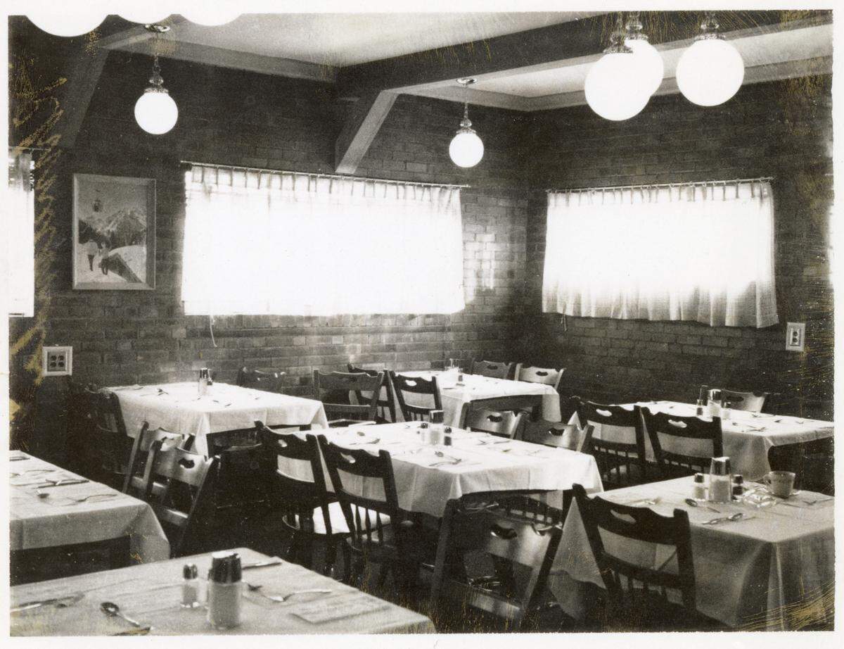 The inside of Rhinelander German restaurant on South Broadway in the 1960s