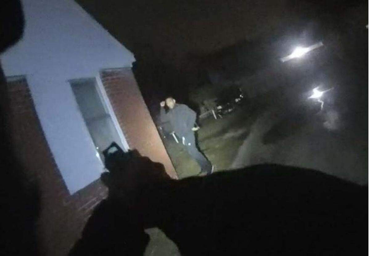 A view of what Wichita officers saw while chasing Larry Armour before he entered a man’s home.