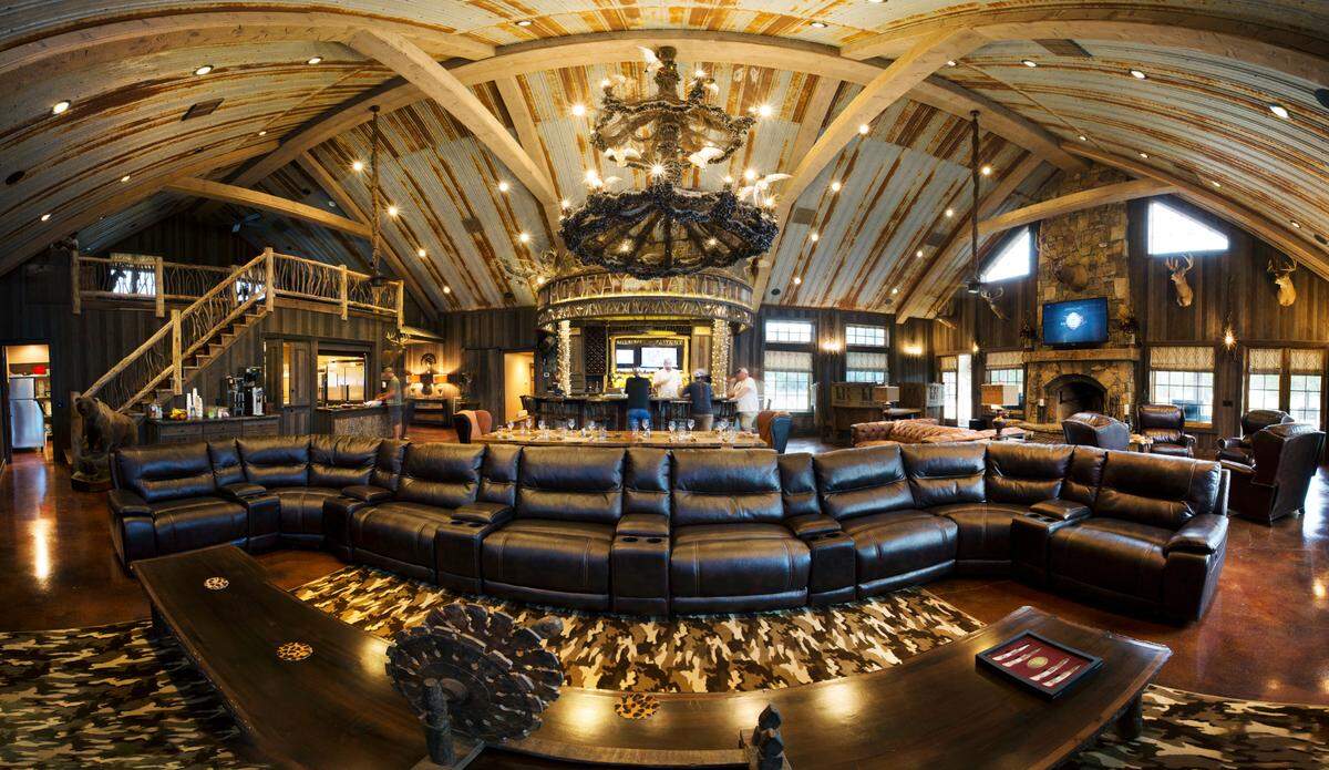 One of the ranch’s luxury lounges.