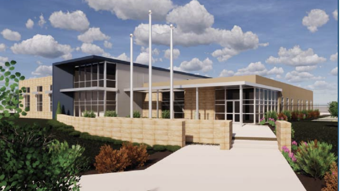 This rendering shows the concept for the new Wichita police Patrol East substation