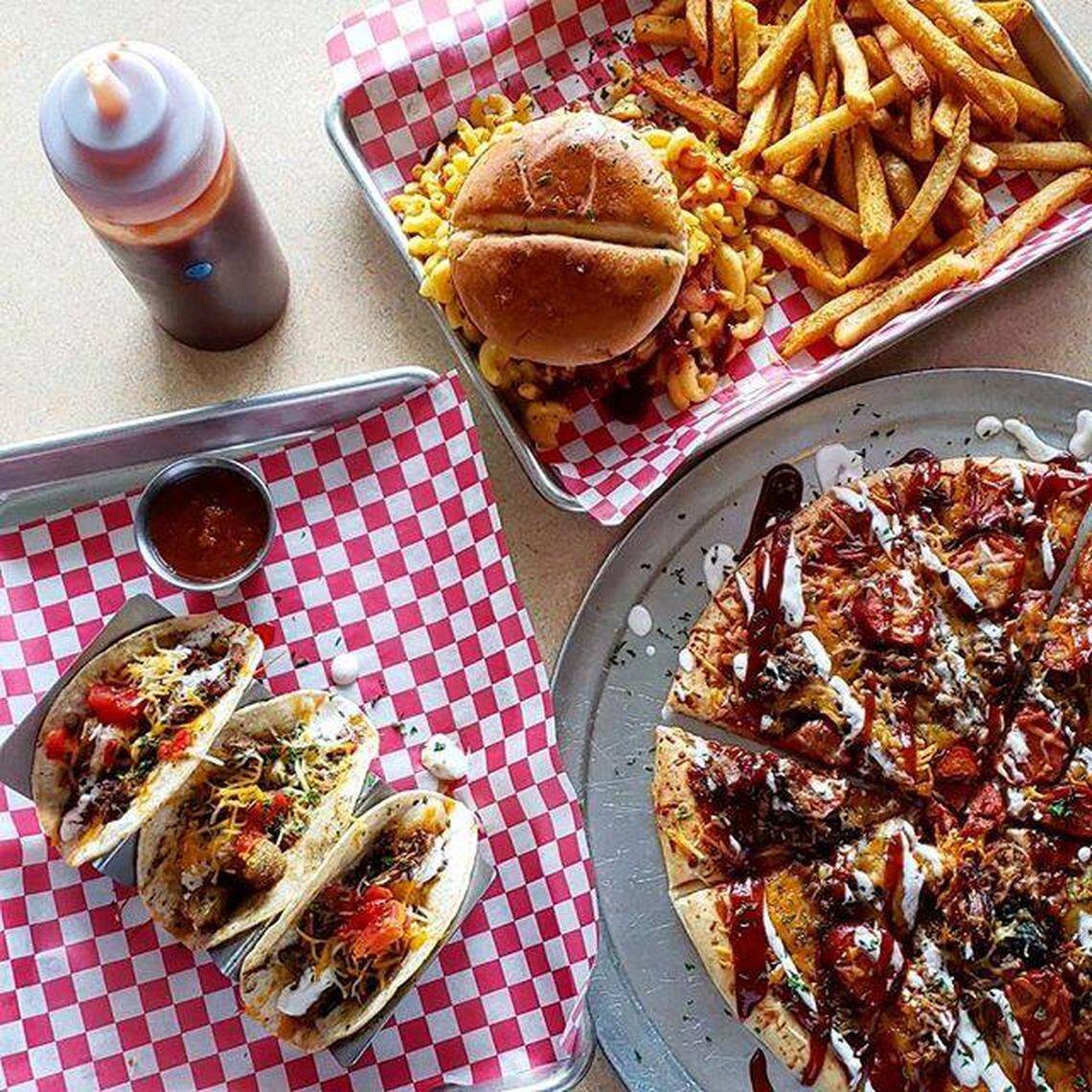 The Angry Elephant specializes in barbecue.