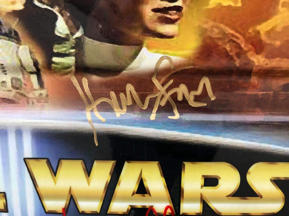 Harrison Ford’s signature is finally on Iowa resident Trey Laymon’s custom “Star Wars” truck.