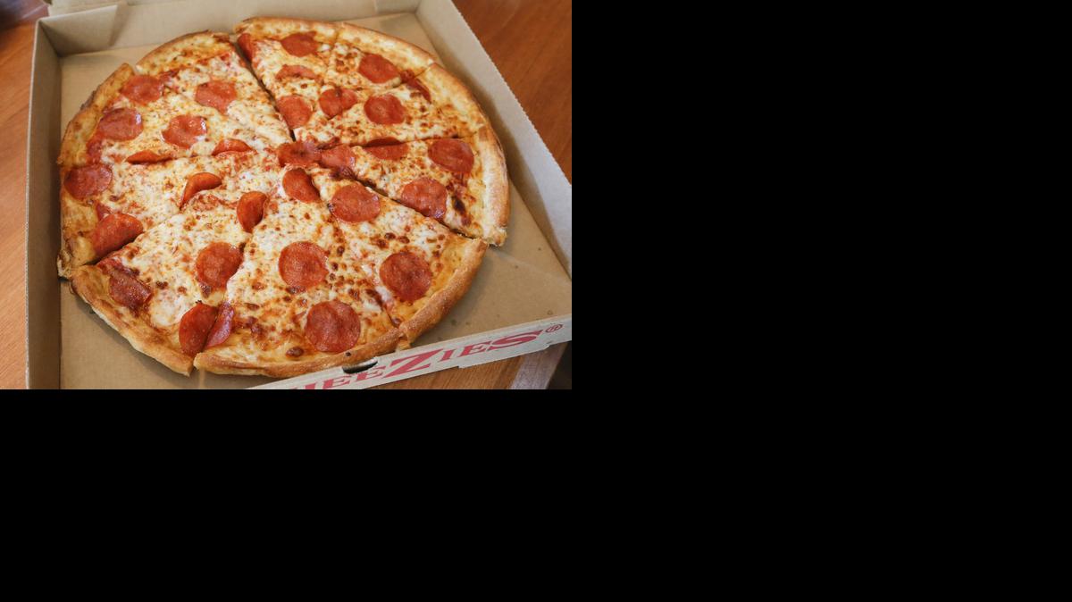 The large pepperoni pizza from Cheezies costs $4.99.

