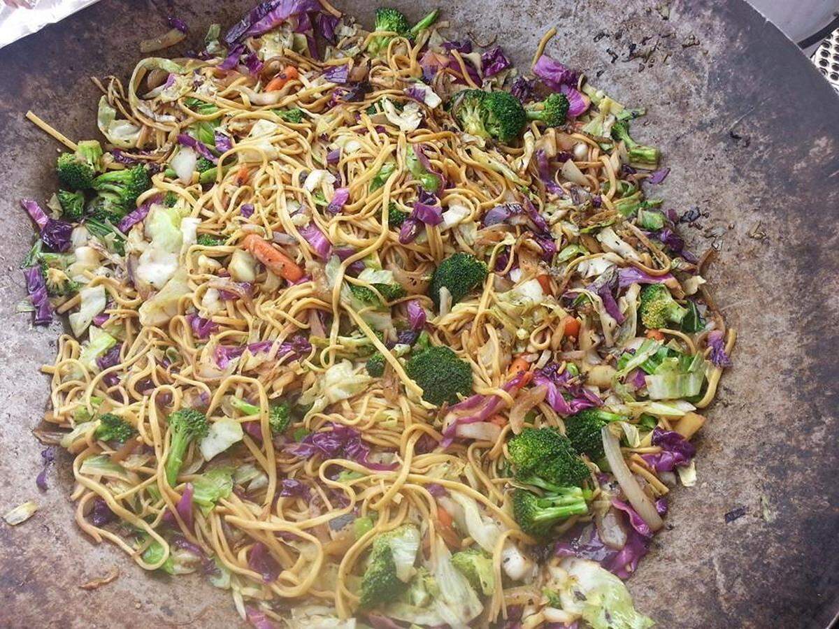 Stir-fry noodles and veggies are the staple of Wok Hei Noodle House.