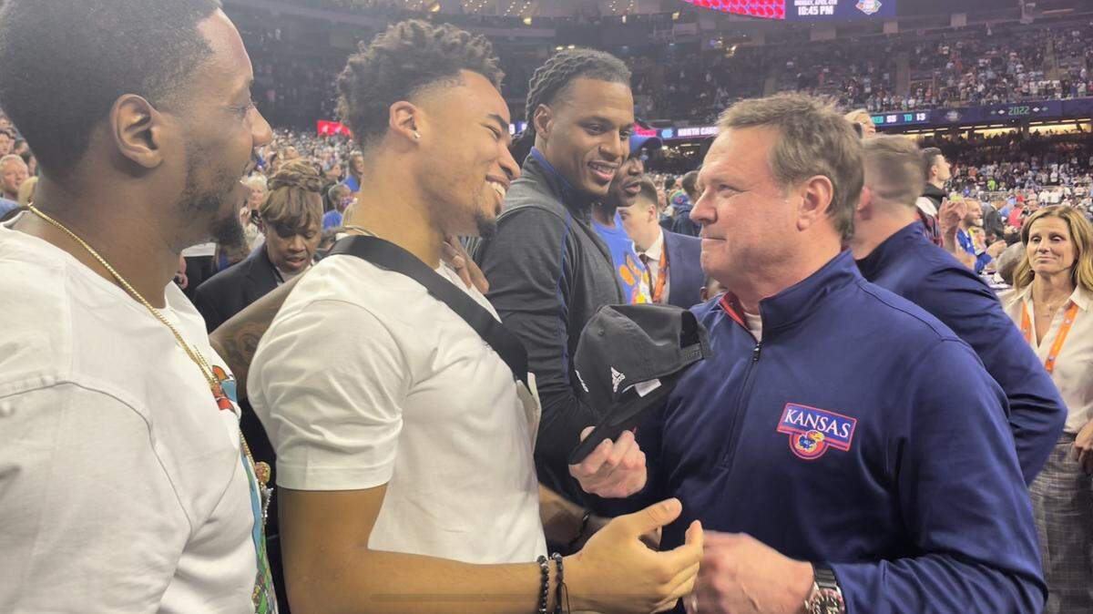 KU coach Bill Self had a championship hat ready to give to Devon Dotson, the star point guard of the 2019-20 team that was the favorite before the 2020 NCAA tournament was wiped out by the coronavirus pandemic.
