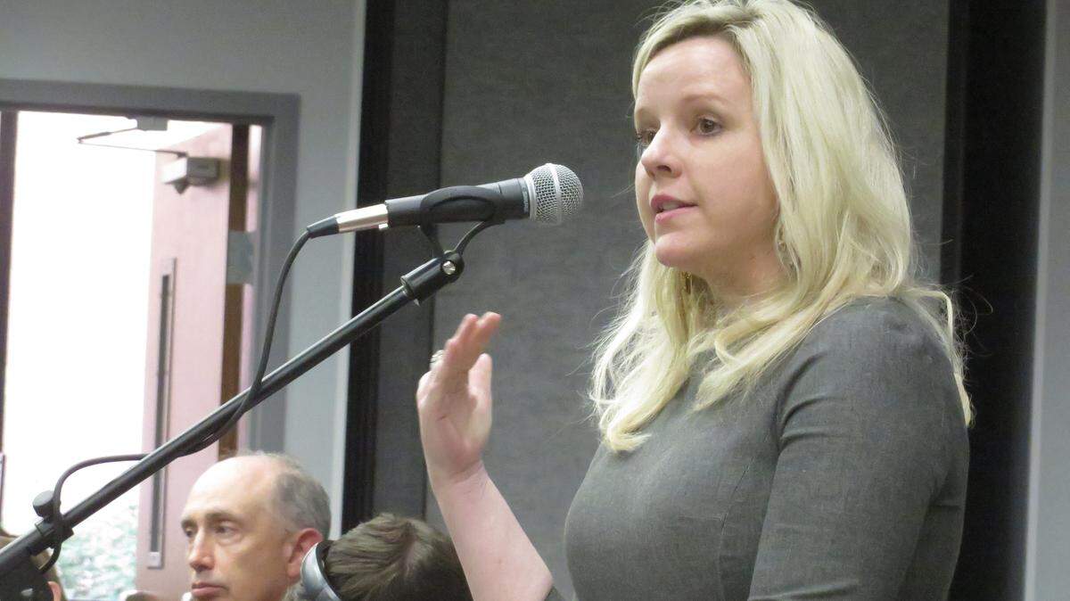 Jessica Lucas complains to the Kansas Corporation Commission about Westar plan to raise its basic service charge $4 a month.