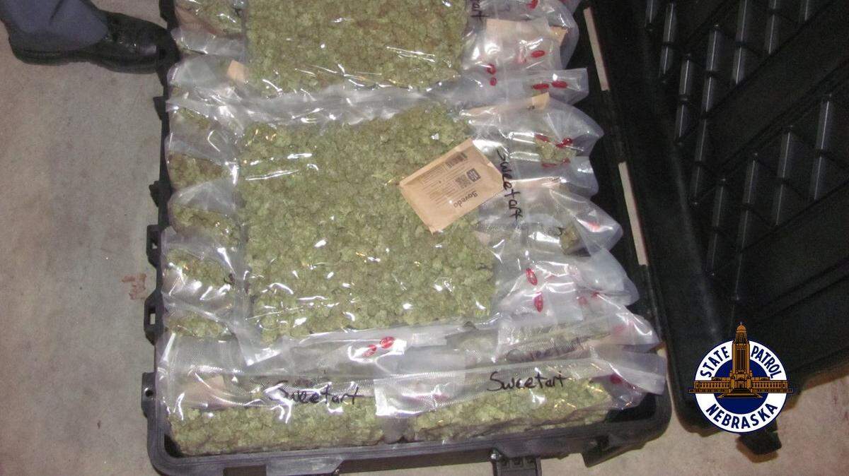 Nebraska state troopers seized more than 1,800 pounds of marijuana worth over $5 million after a Wednesday traffic stop.