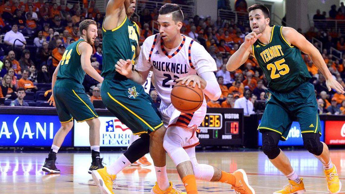 Zach Thomas, a 2018 Bucknell graduate who was the Patriot League Player of the Year that year, headlines the roster for the Ex-Pats, who play the AfterShocks on Friday.