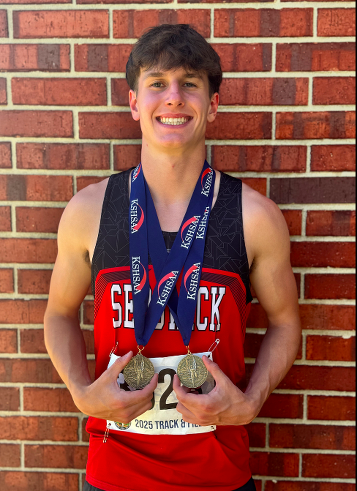 Sedgwick junior Noah Little doubled up his gold-medal count on Friday, winning the Class 2A titles in long jump and triple jump.