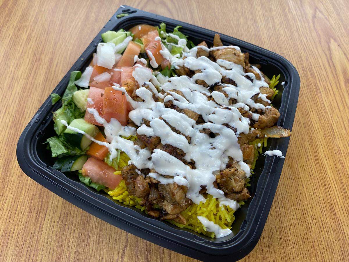 Naseem Allahabi says he’s most excited about the halal chicken platter on the menu at Nas Kitchen.
