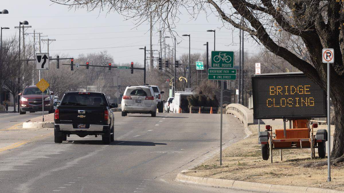 The bridge over the Arkansas River at 2nd Street will be closing on Feb. 16.