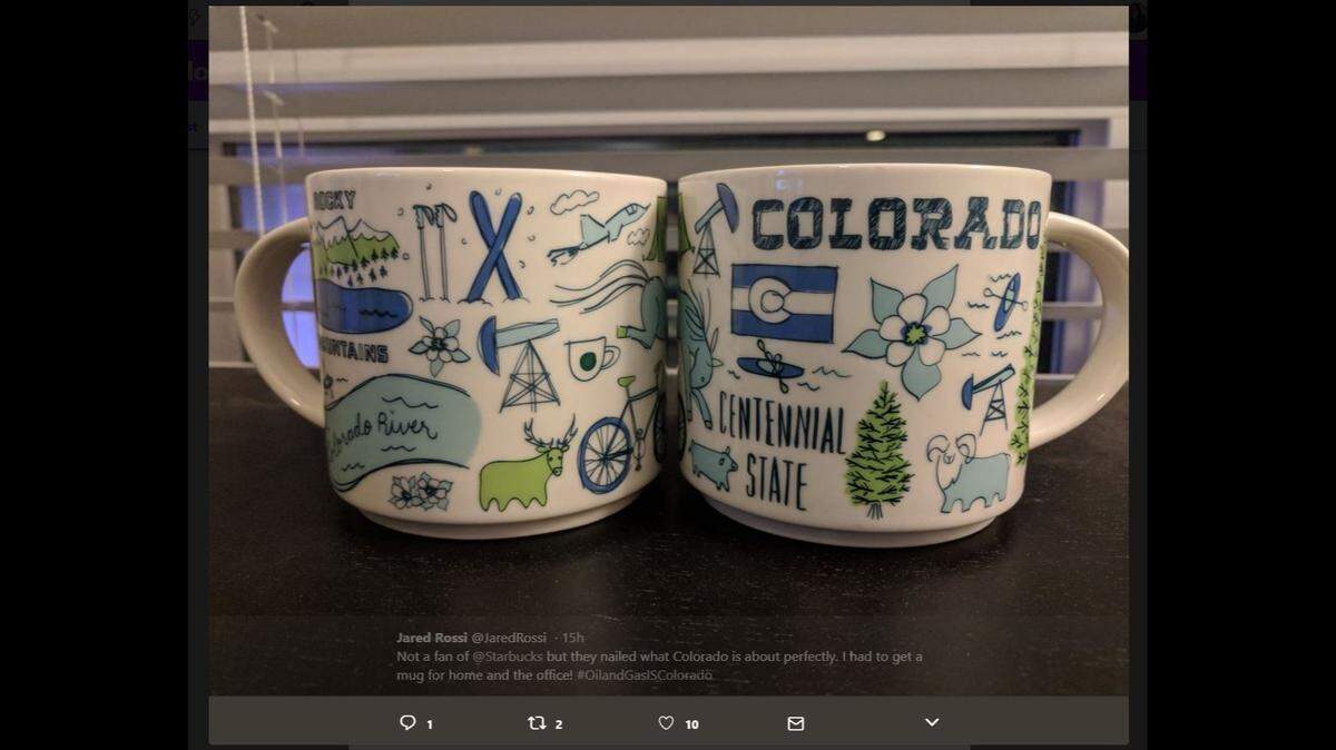 One symbol on the “Been There” Colorado state Starbucks mug is brewing up controversy and debate on Twitter.