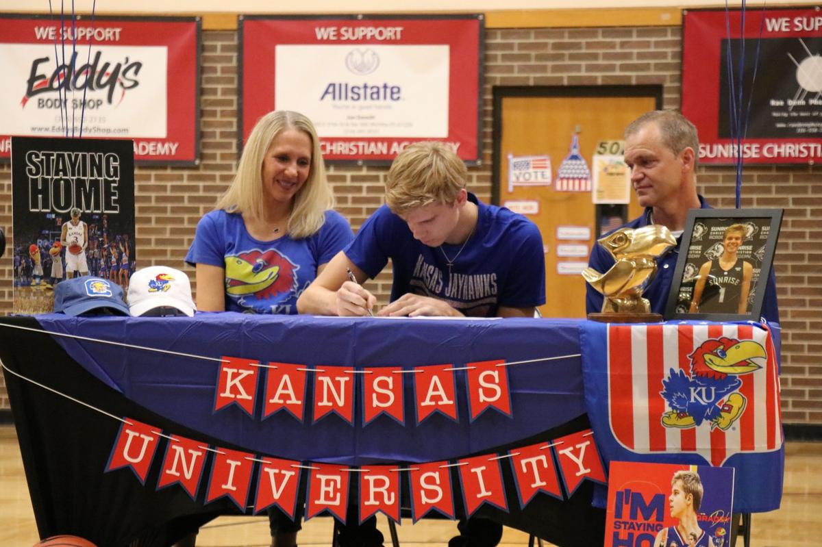 Sunrise senior Gradey Dick signed his letter of intent to play basketball at the University of Kansas on Wednesday.