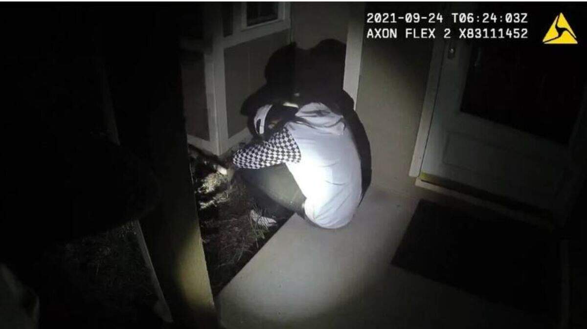 A still shot drawn from body camera video of Wichita police officers’ interaction with Cedric “CJ” Lofton, in mental crisis, shortly before he was arrested and died in custody The city released the video, then retracted it, and The Eagle is suing to get it made accessible to the public again.