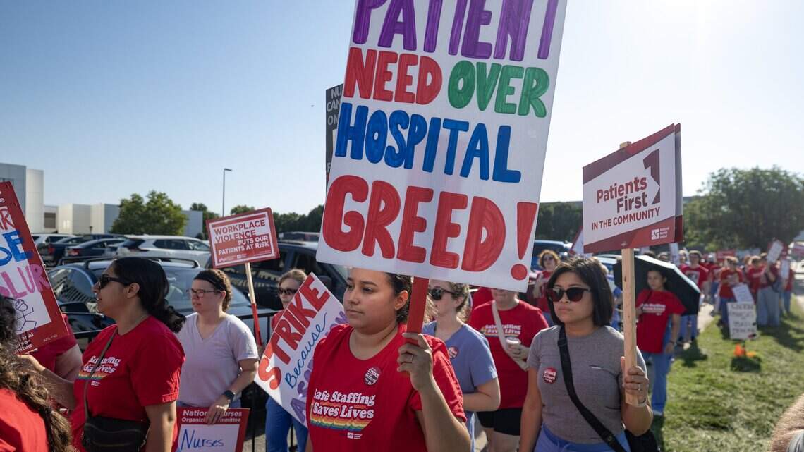 Ascension nurses strike in Wichita after violent threat, fatal shooting at hospital